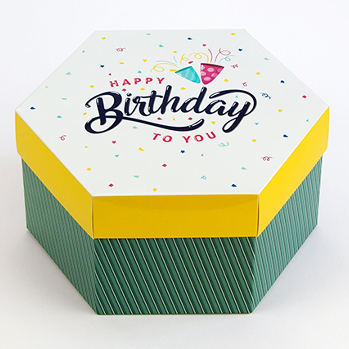 Box "Hexagon""Happy birthday"